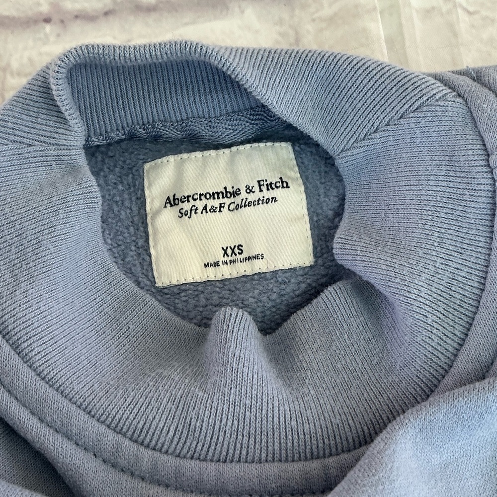 Abercrombie & Fitch Sweatshirt Soft AF Collection Paris Cropped Oversized ZS XXS - Picture 4 of 6